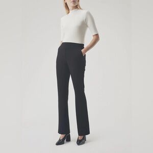 Modström Tanny Black Flare Pants High Rise Tailored Trouser